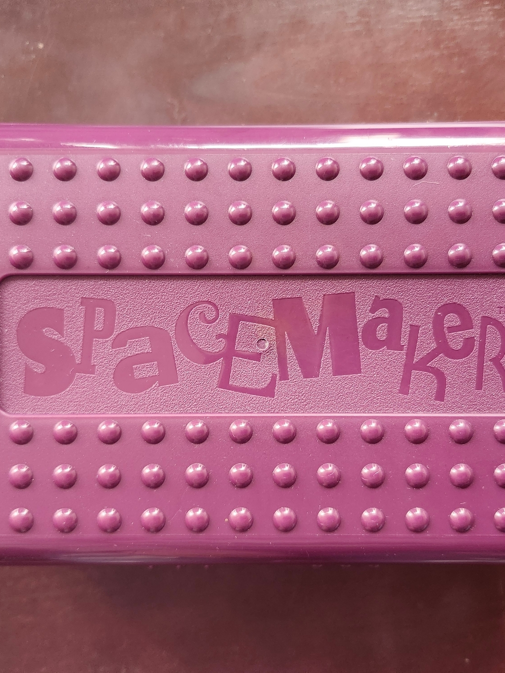 Vintage Spacemaker Pencil Box Navy/Maroon Plastic Storage Case Y2K 90s